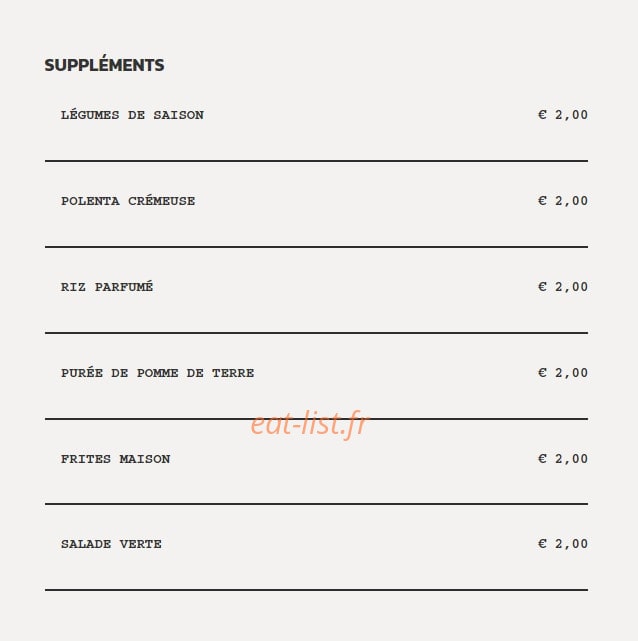 La Cantine bouillon — carte page 3