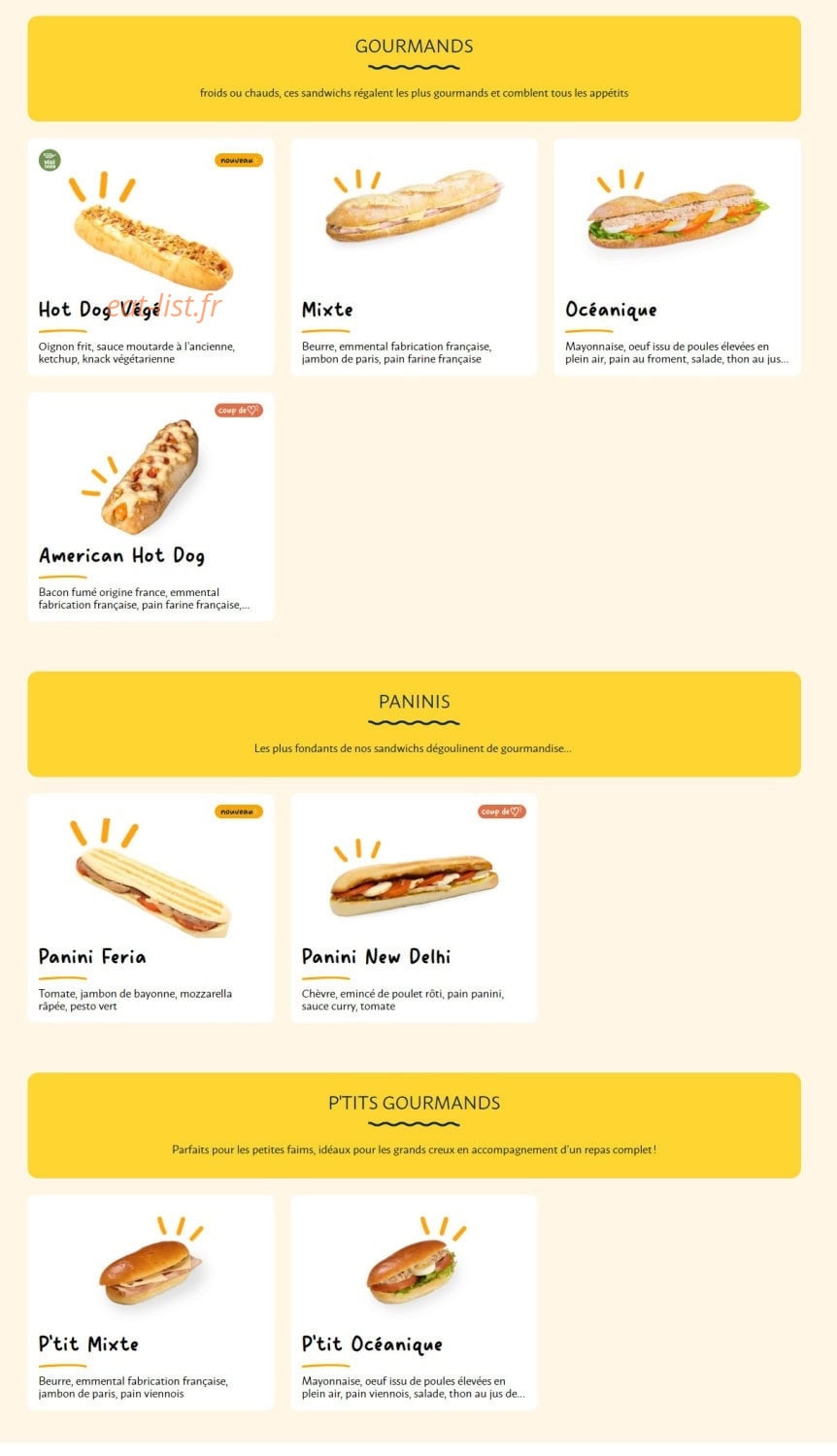 La Croissanterie — carte page 3