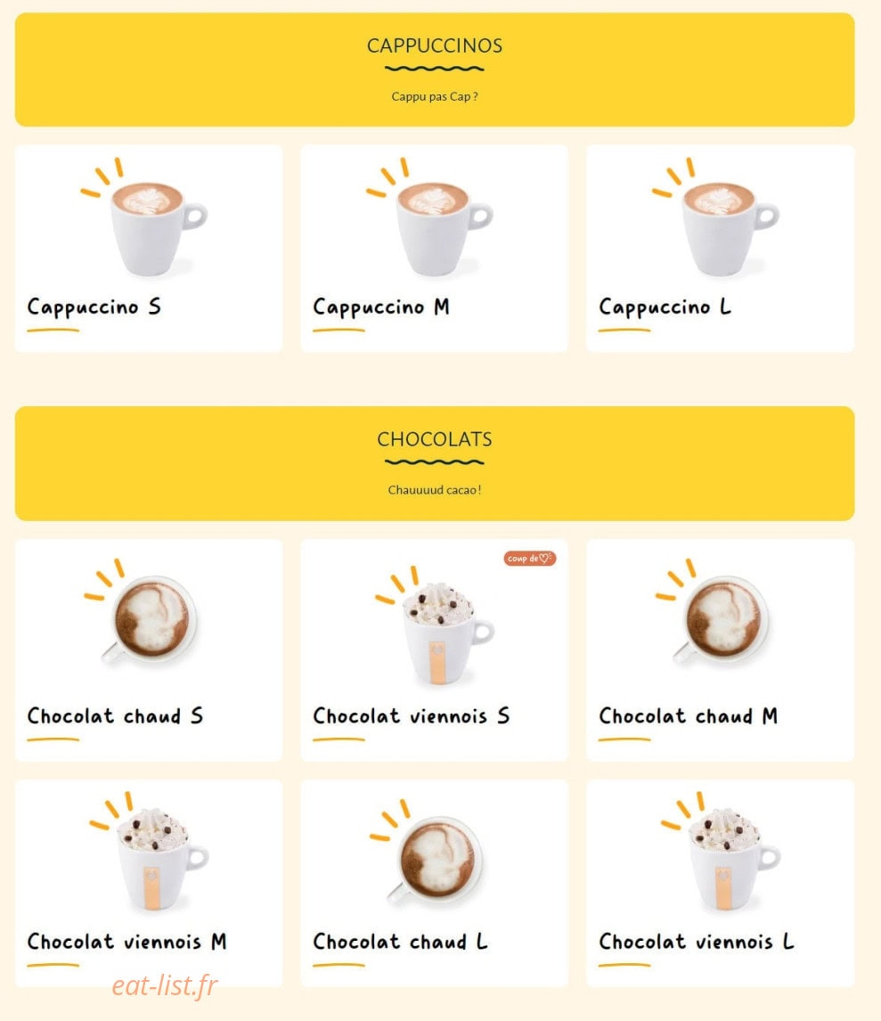 La Croissanterie — carte page 10