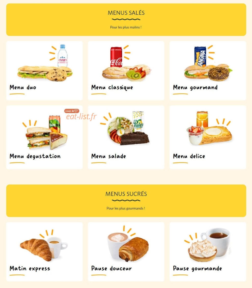 La Croissanterie — carte page 1