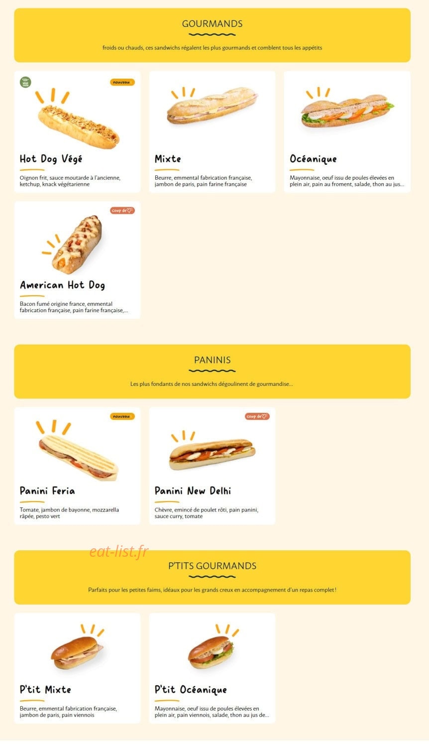 La Croissanterie — carte page 3