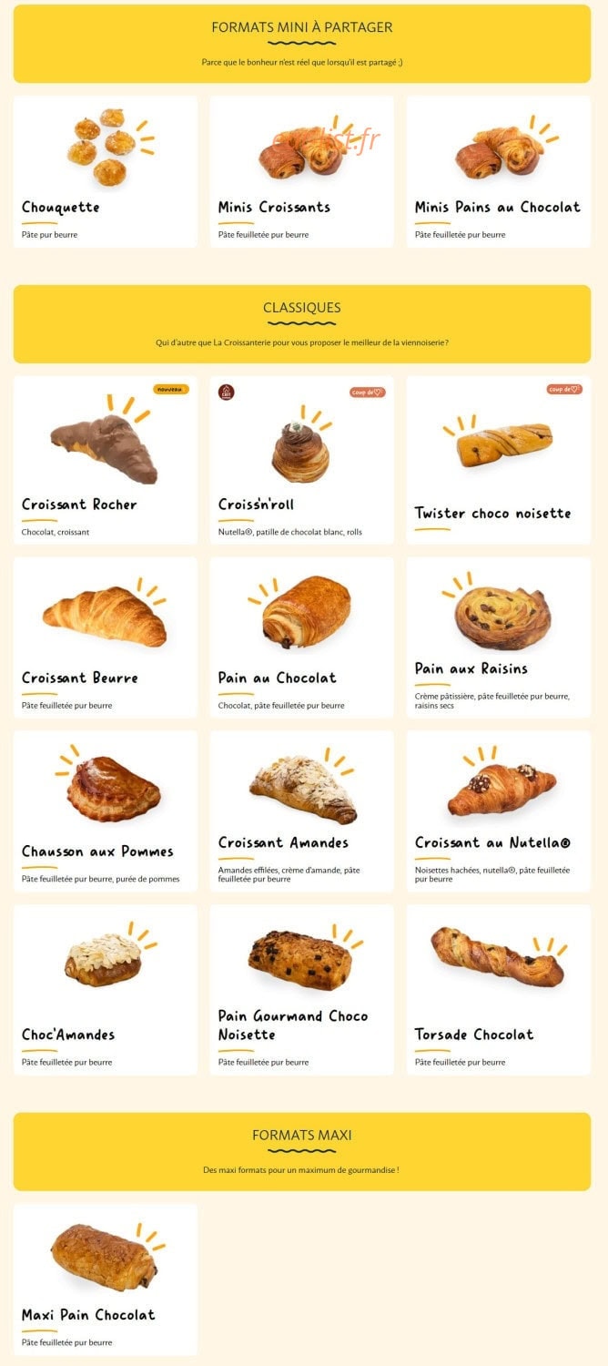 La Croissanterie — carte page 6