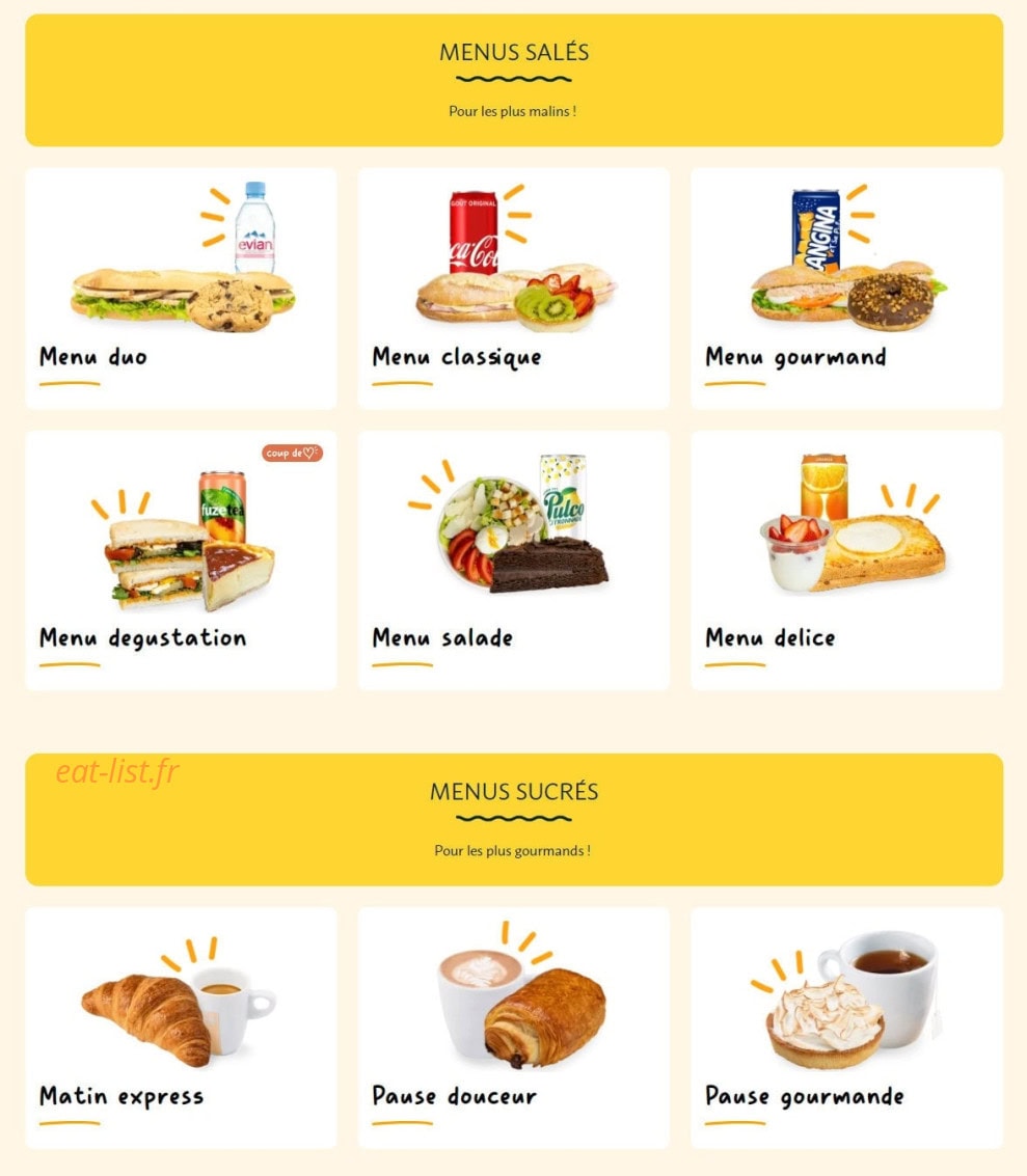 La Croissanterie — carte page 1