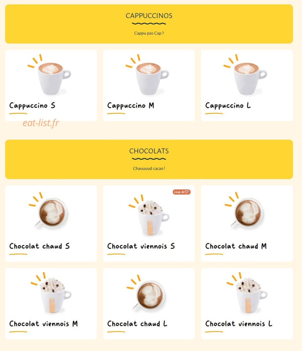 La Croissanterie — carte page 10