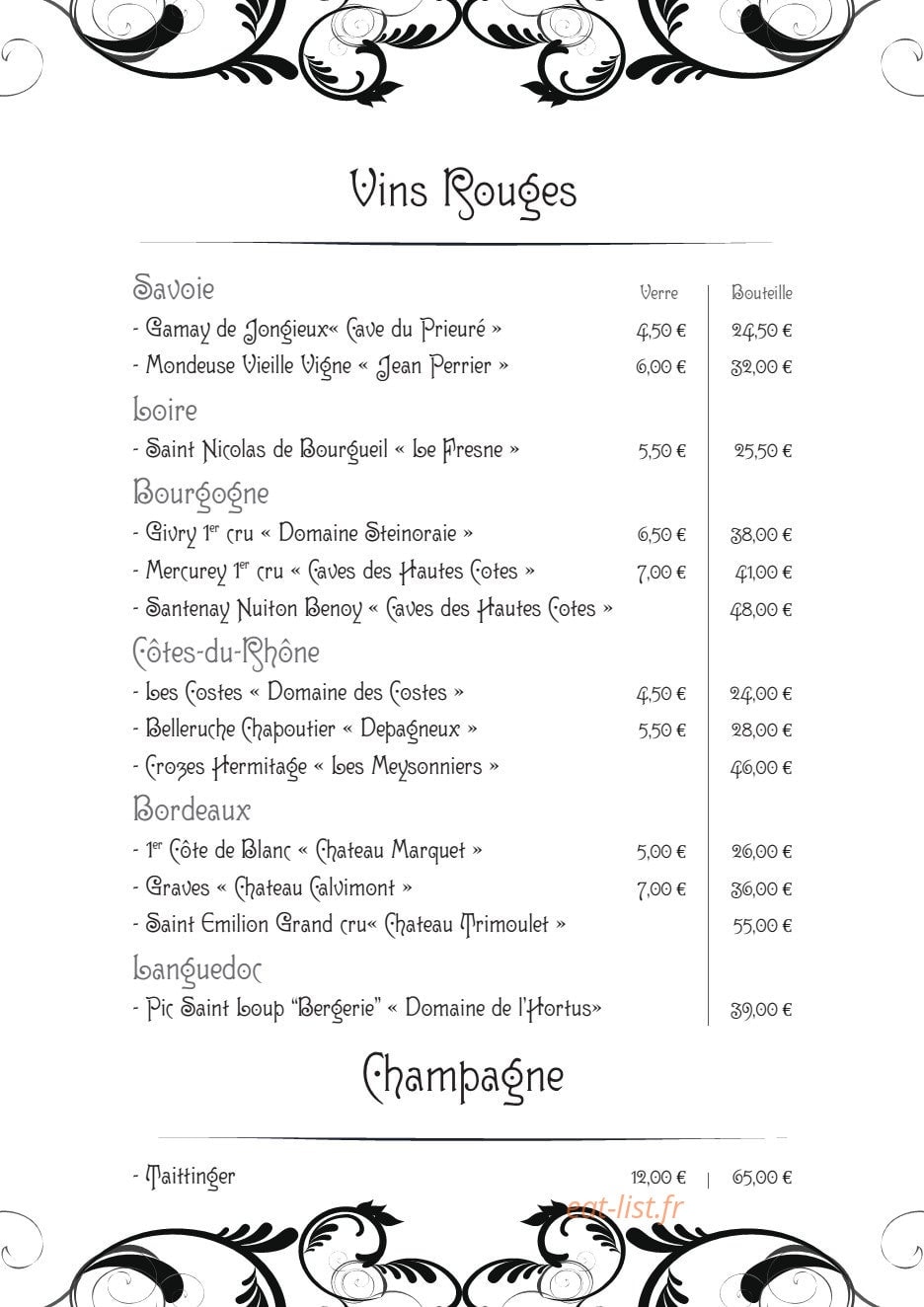 La Cuisine des amis — carte page 6