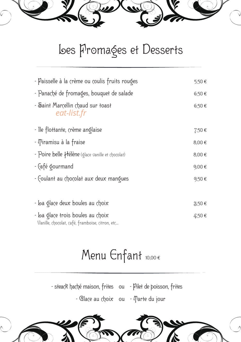 La Cuisine des amis — carte page 4