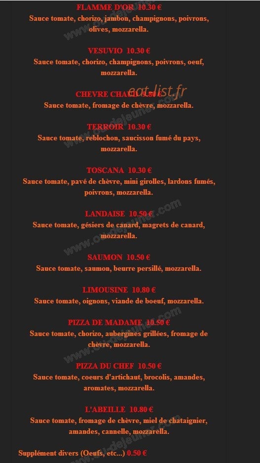 La Flamme d'Or — carte page 2