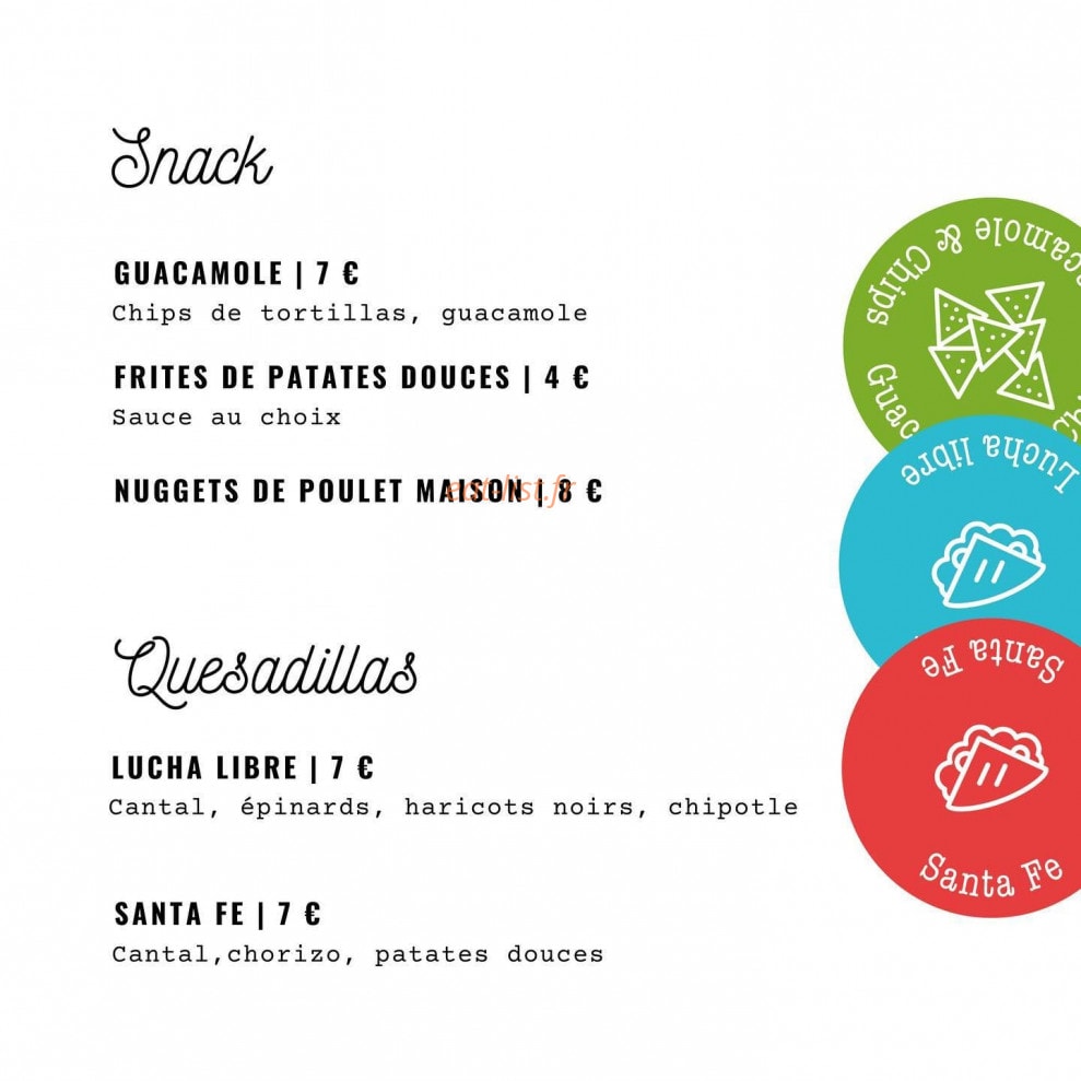 La Taqueria — carte page 4