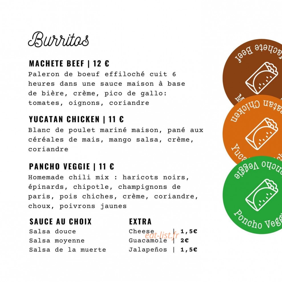 La Taqueria — carte page 2