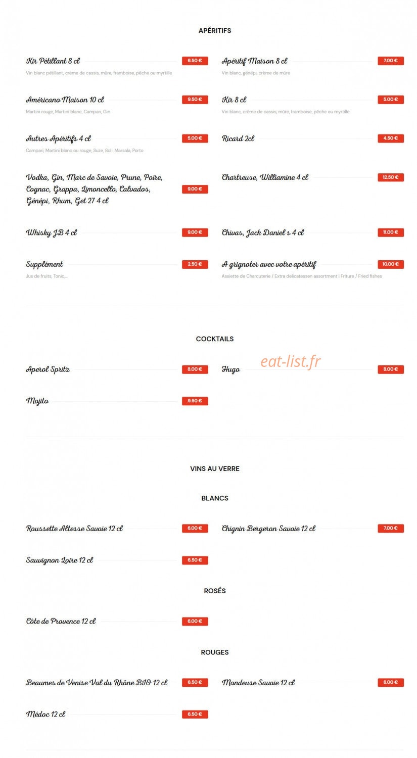 Le 7 Bistrot Perrière — carte page 10