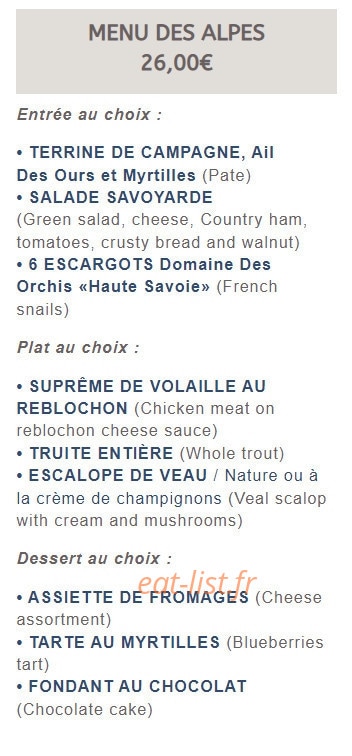 Le Beau Soleil — carte page 2