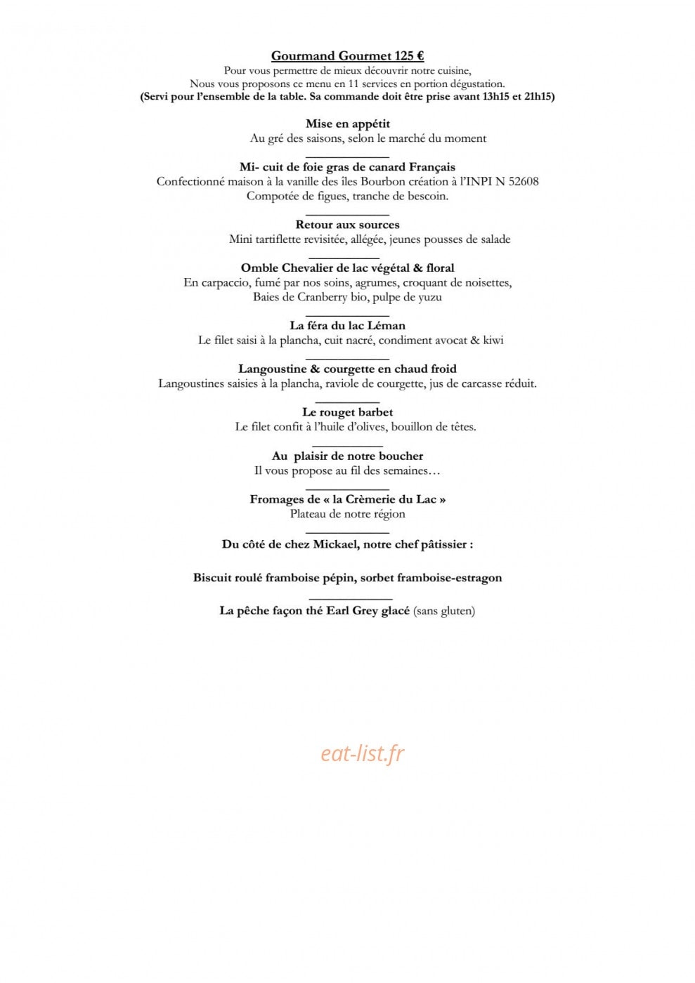 Le Belvedère — carte page 1