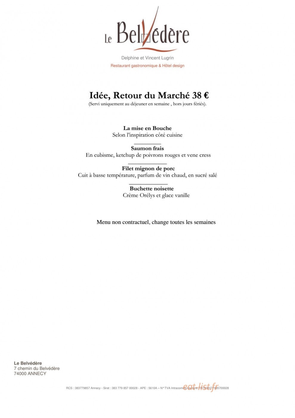 Le Belvedère — carte page 4