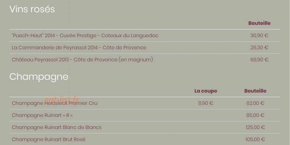 Le Bistro du Rhone — carte page 7