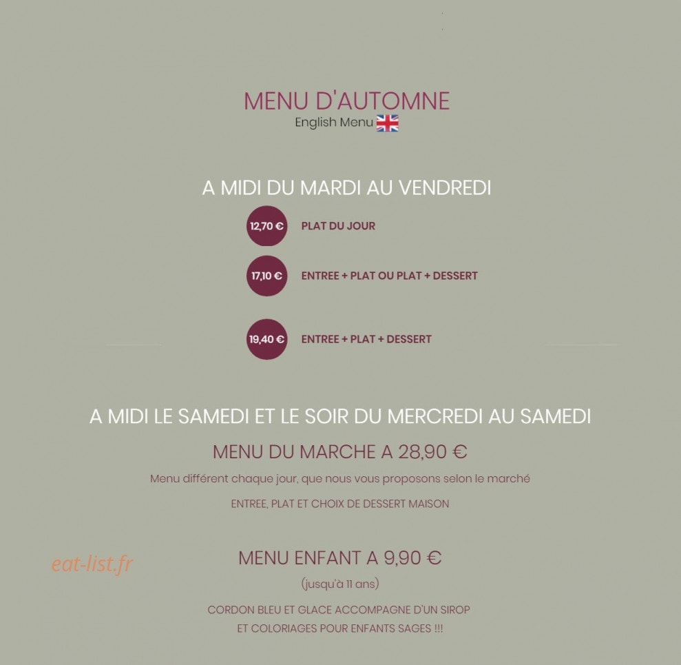Le Bistro du Rhone — carte page 3