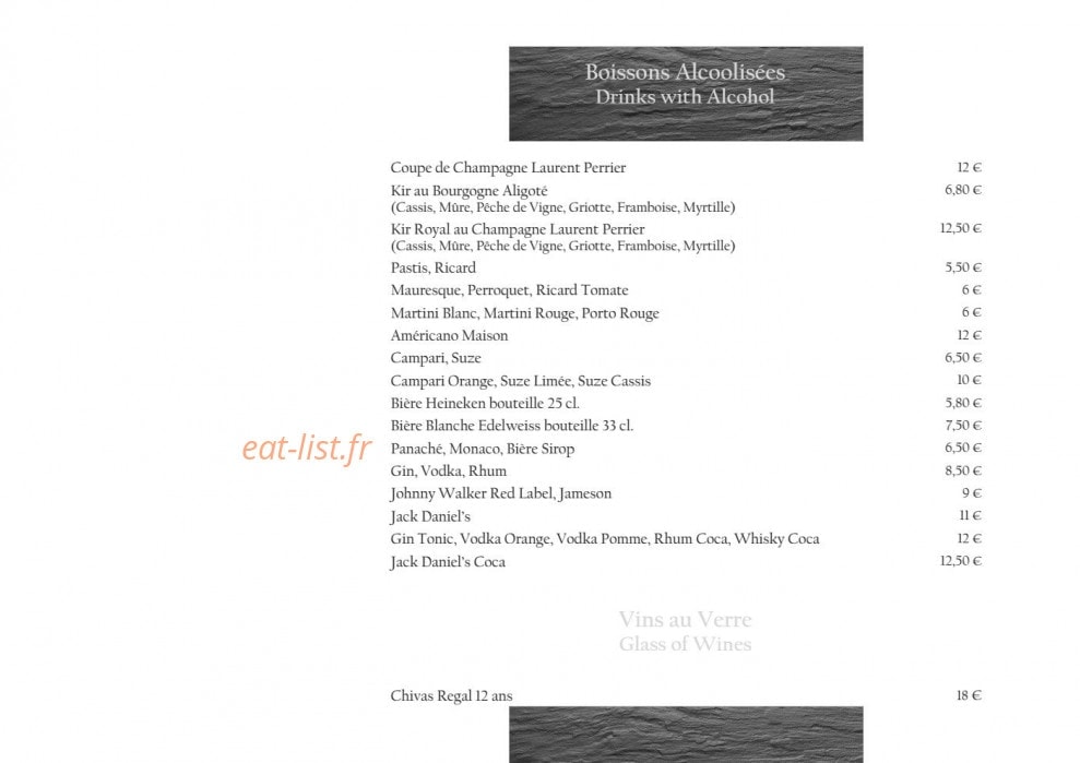 Le Chalet — carte page 2