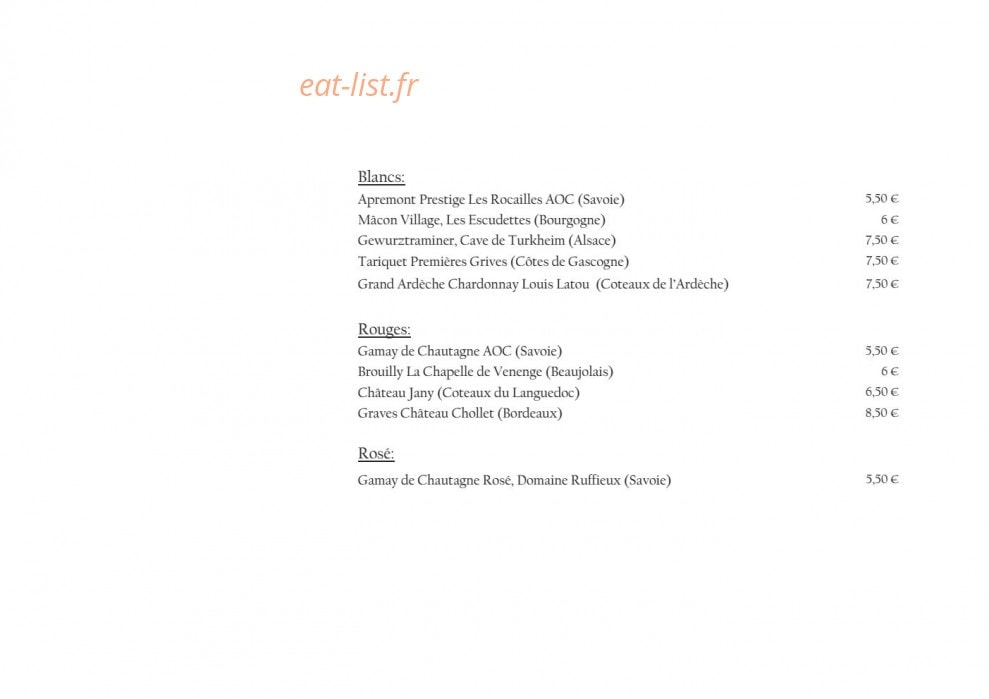 Le Chalet — carte page 3