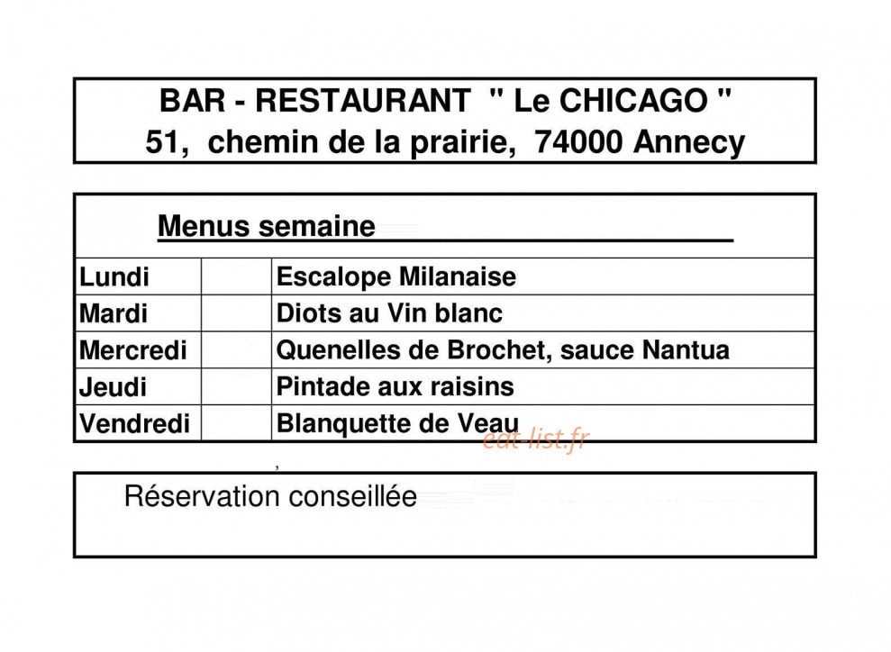 Le Chicago — carte page 1