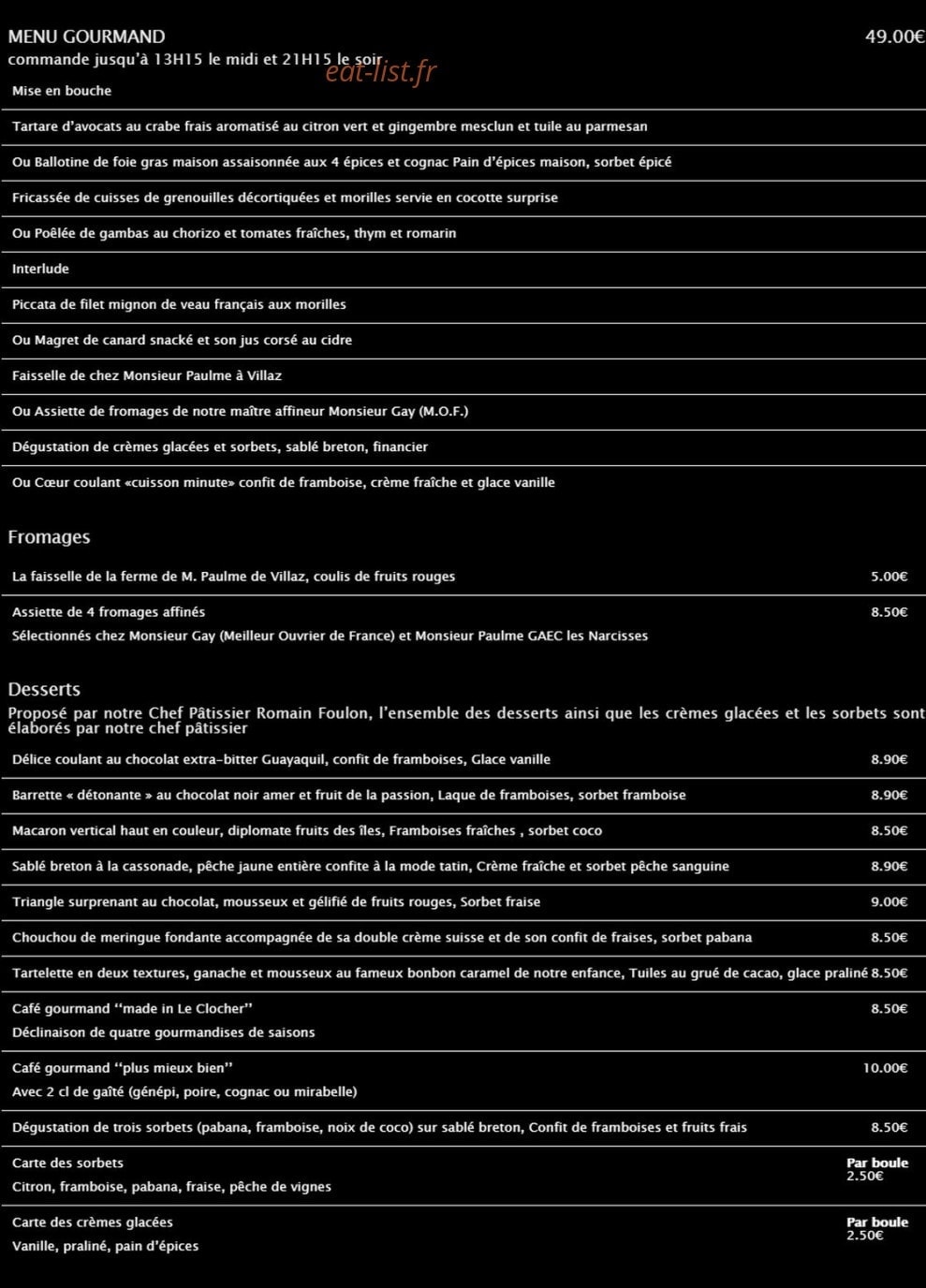 Le Clocher — carte page 2