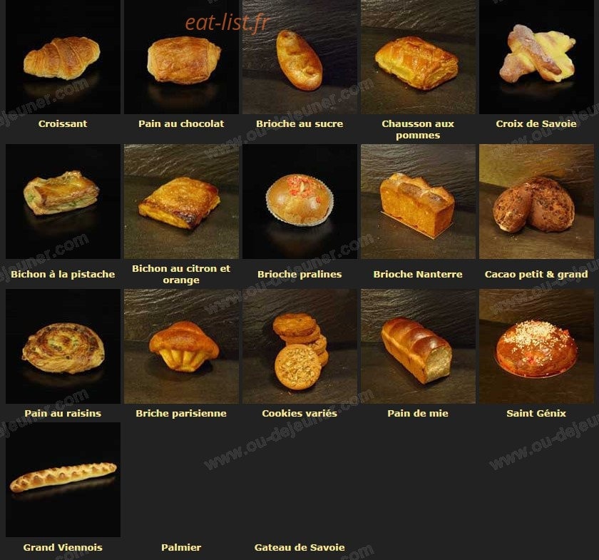Le Comptoir du Pain — carte page 3