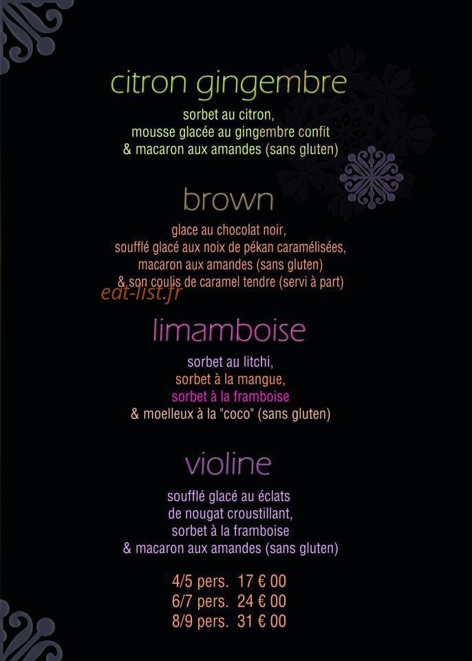 Le Comptoir du Pain — carte page 8