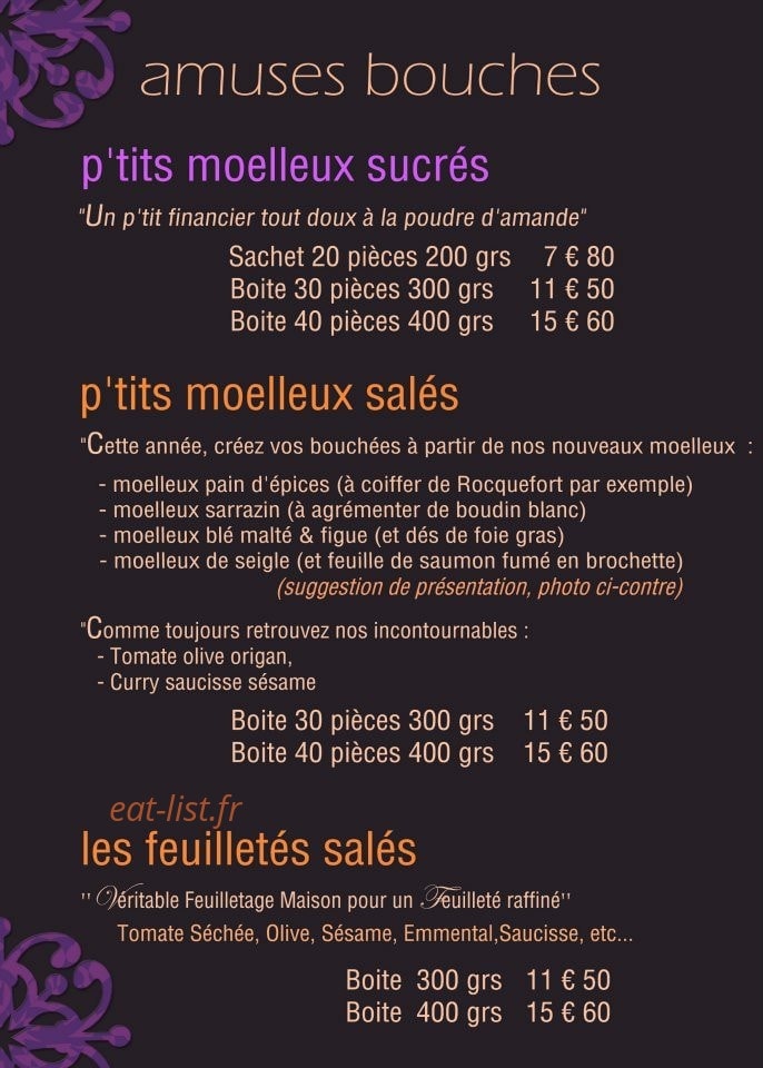 Le Comptoir du Pain — carte page 7