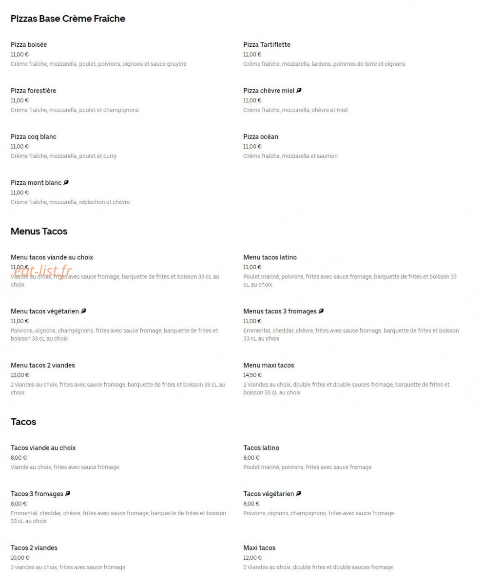 Le Coq des Savoie — carte page 2
