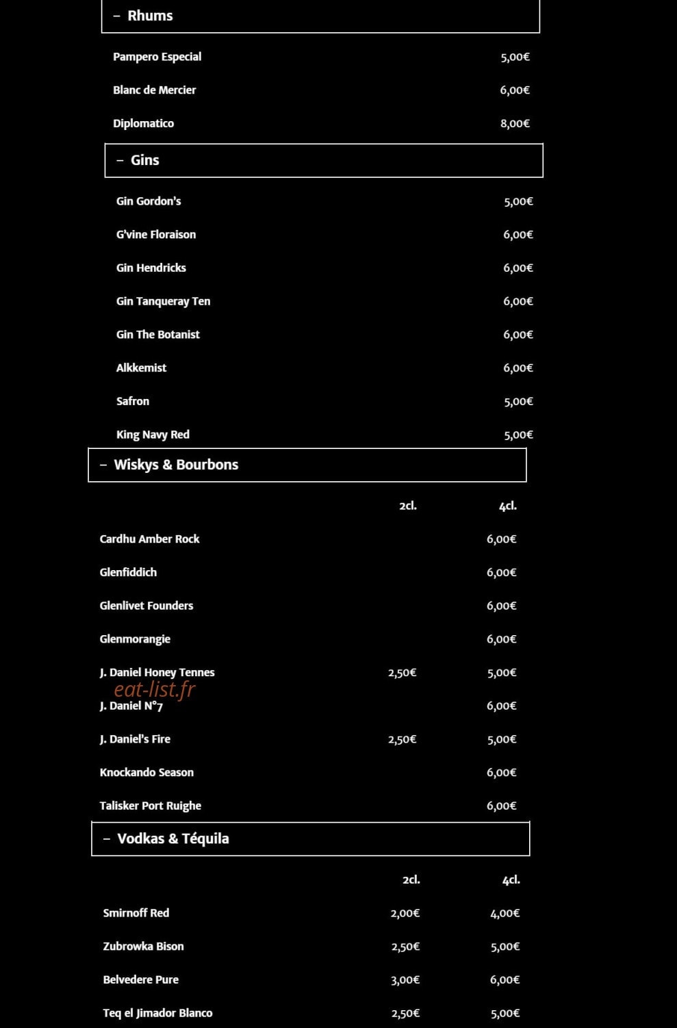 Le Deep House — carte page 10
