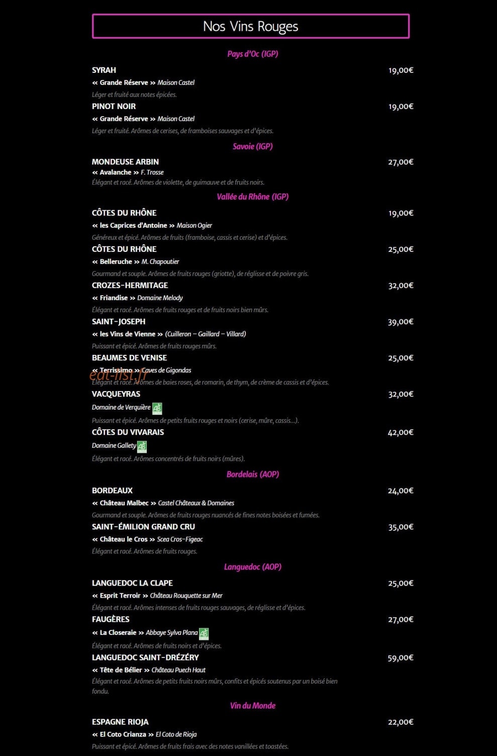 Le Deep House — carte page 5