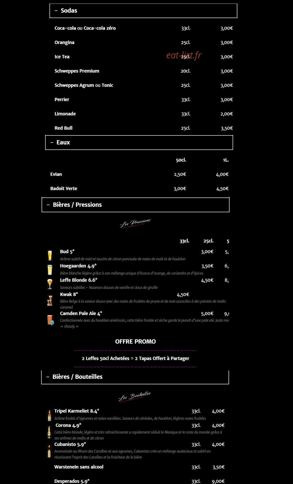 Le Deep House — carte page 9