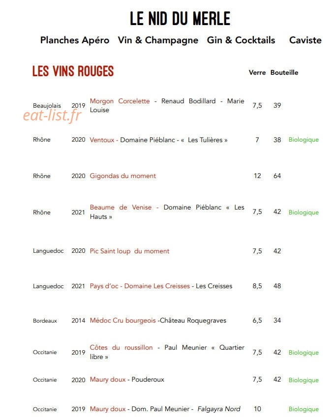 Le Nid du Merle — carte page 11