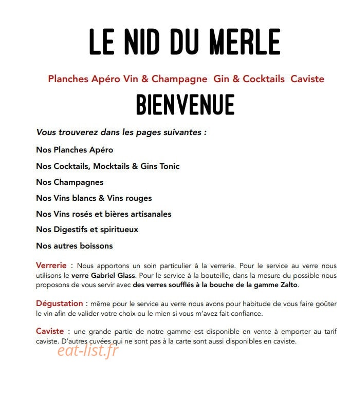 Le Nid du Merle — carte page 1