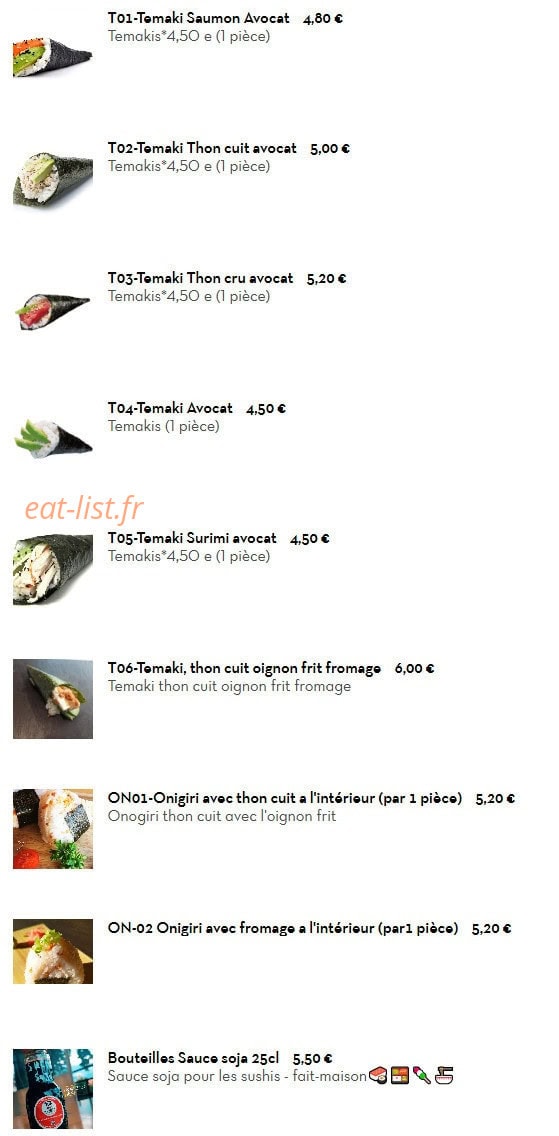 Le Panda Gourmet — carte page 21