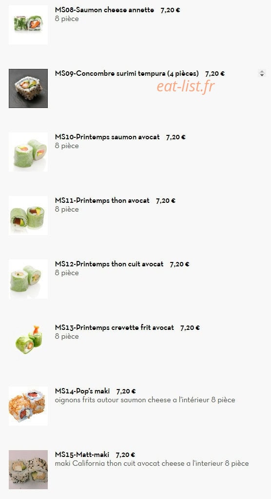 Le Panda Gourmet — carte page 12