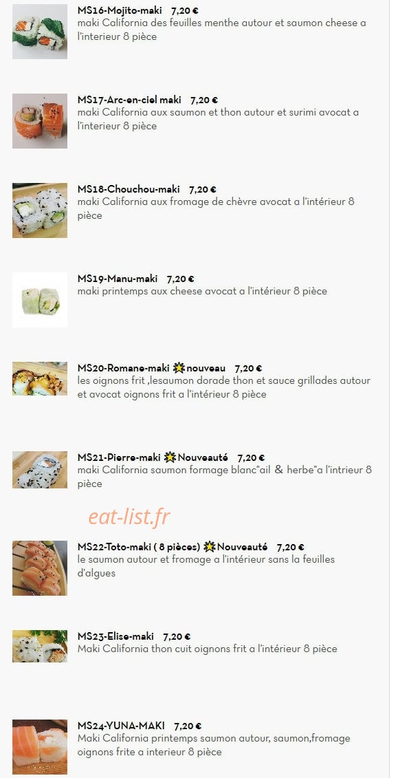 Le Panda Gourmet — carte page 11