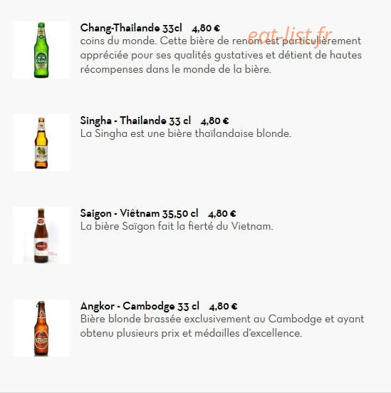 Le Panda Gourmet — carte page 16