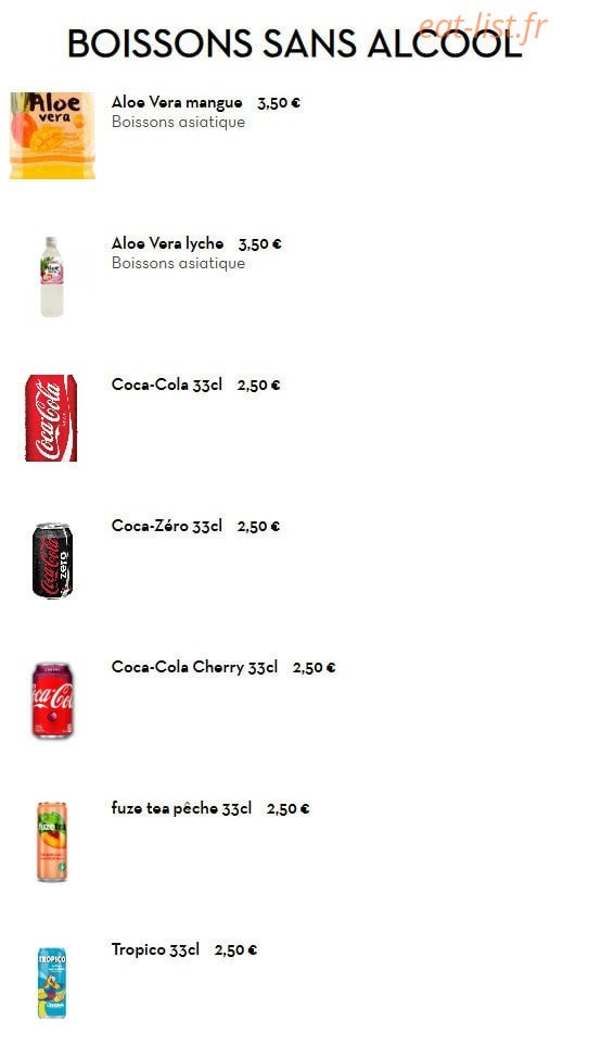 Le Panda Gourmet — carte page 25