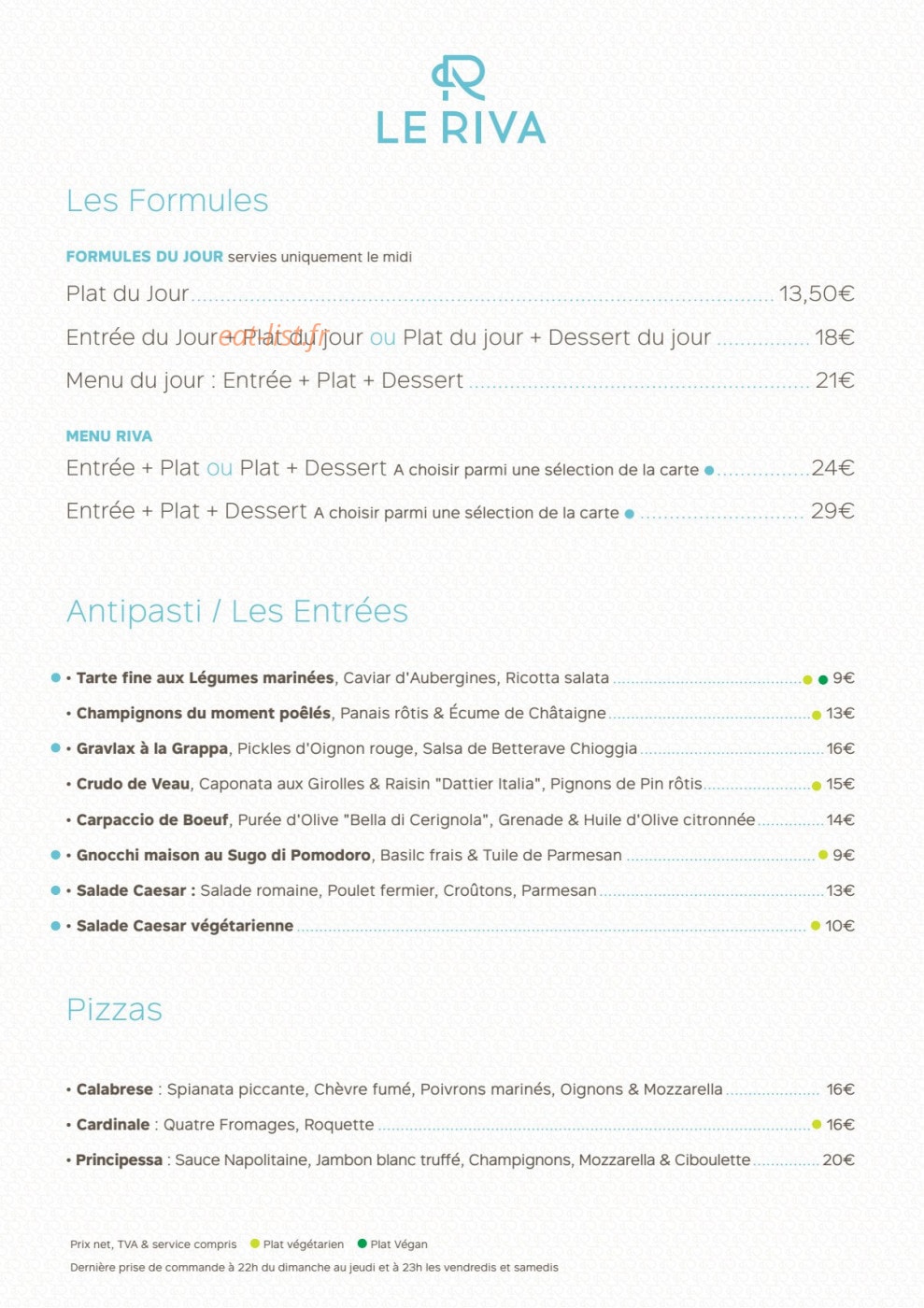 Le Riva — carte page 1