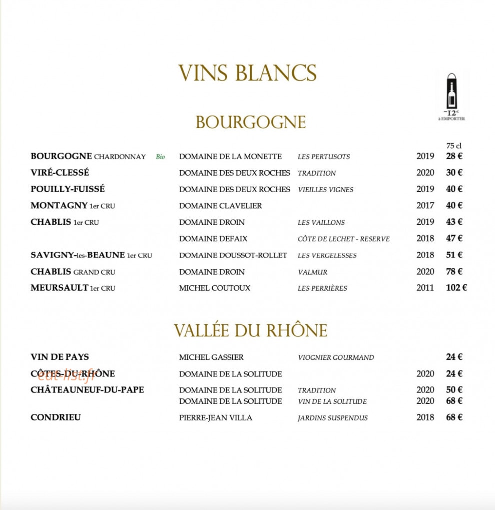 Le Salon Français — carte page 10