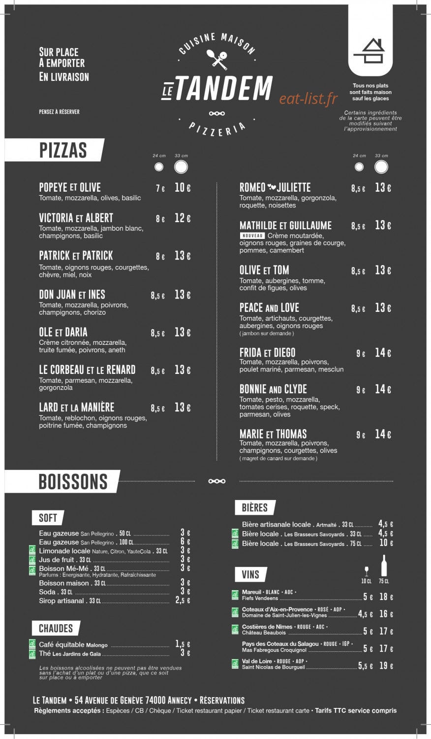 Le Tandem — carte page 1