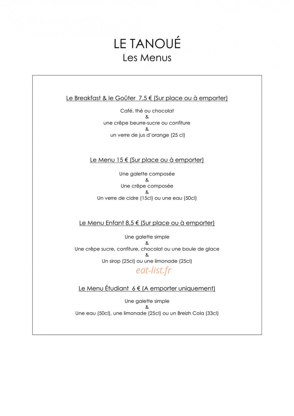 Le tanoué — carte page 2