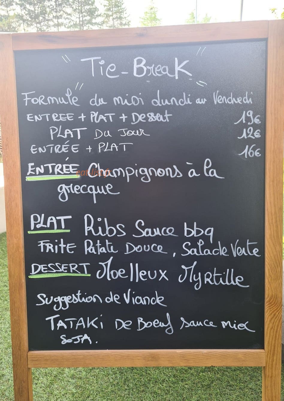 Le Tie Break — carte page 1