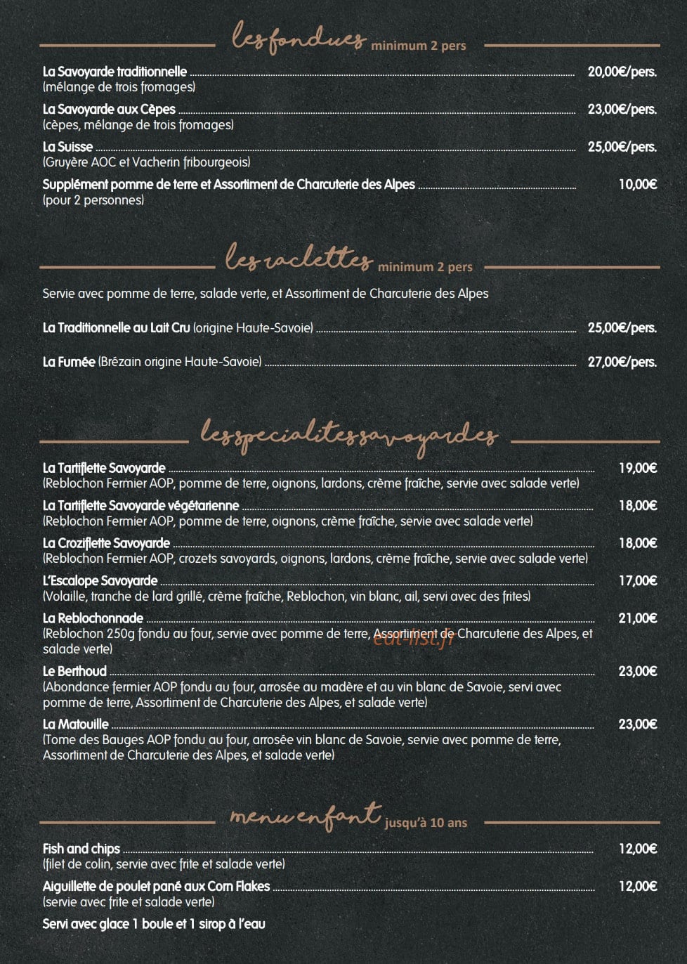 Le Zinc à Raoul — carte page 3