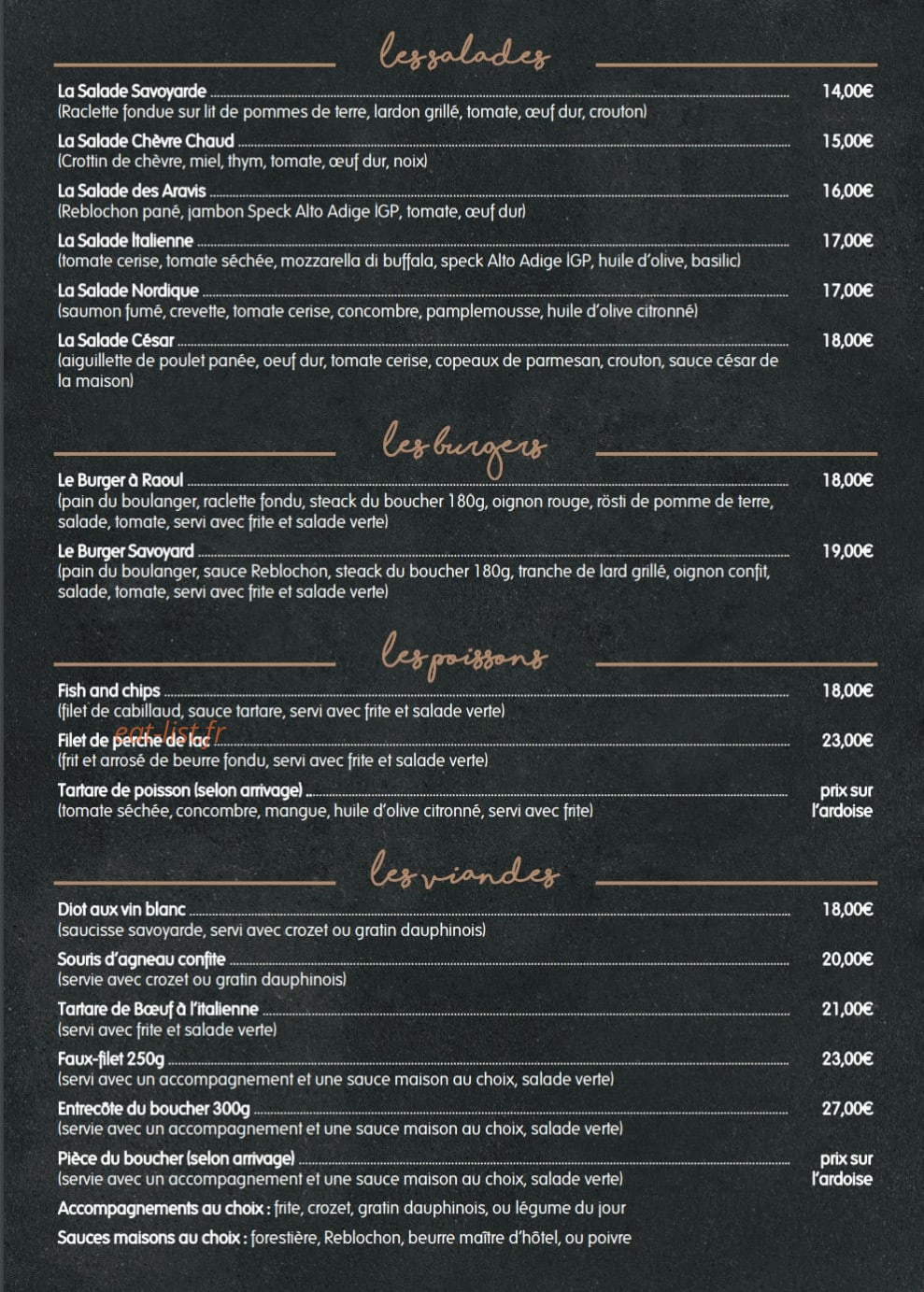 Le Zinc à Raoul — carte page 2