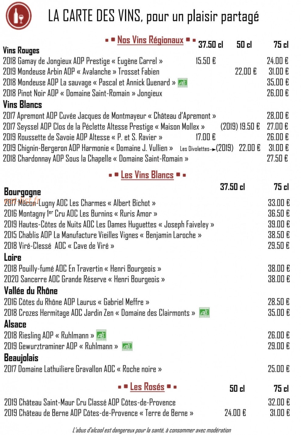 Les Cimes — carte page 4