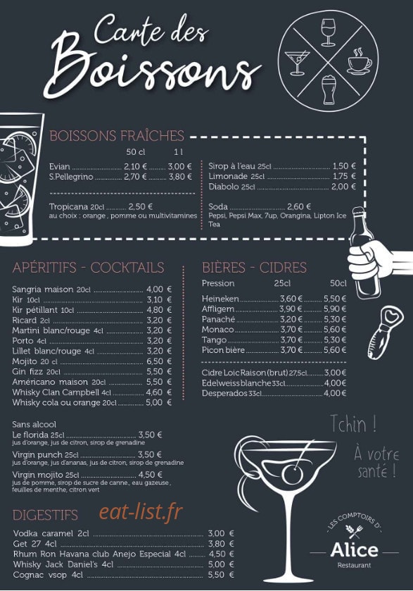 Les Comptoirs d'Alice — carte page 4