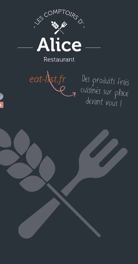 Les Comptoirs d'Alice — carte page 1