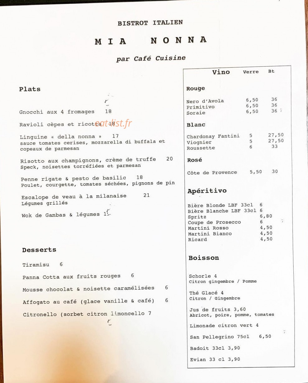 Mia Nonna — carte page 1