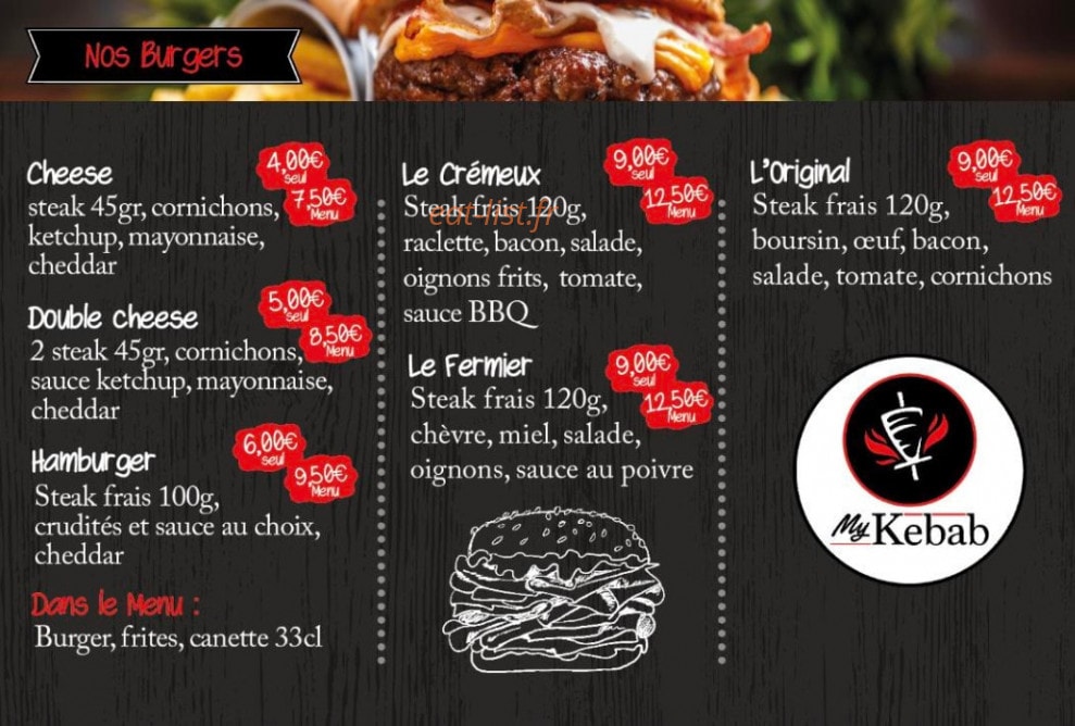 My Kebab — carte page 1