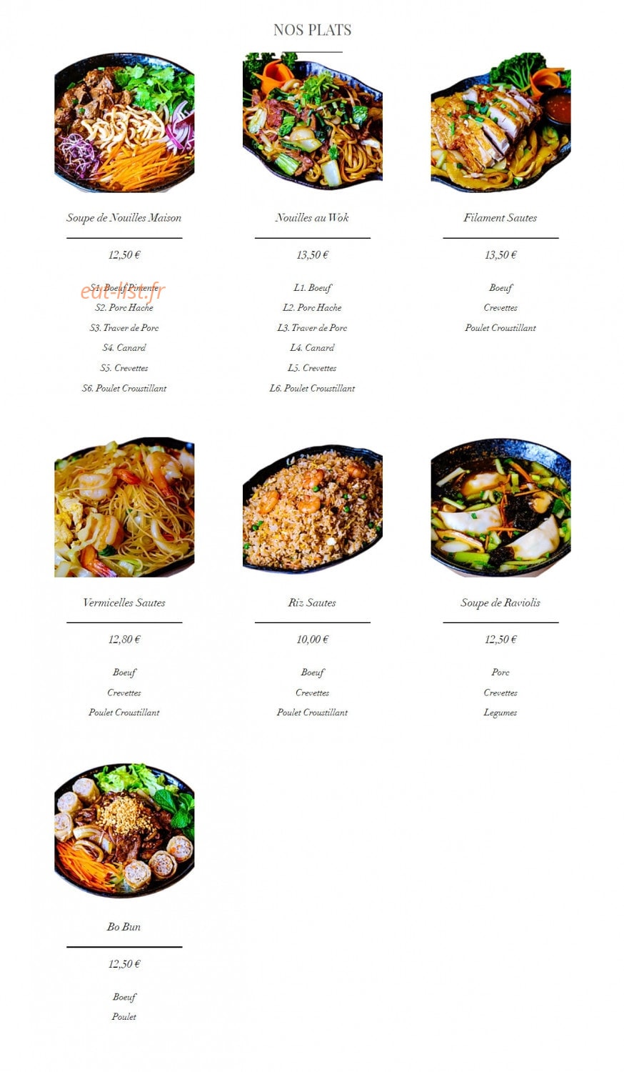 Nouilles nouilles — carte page 2